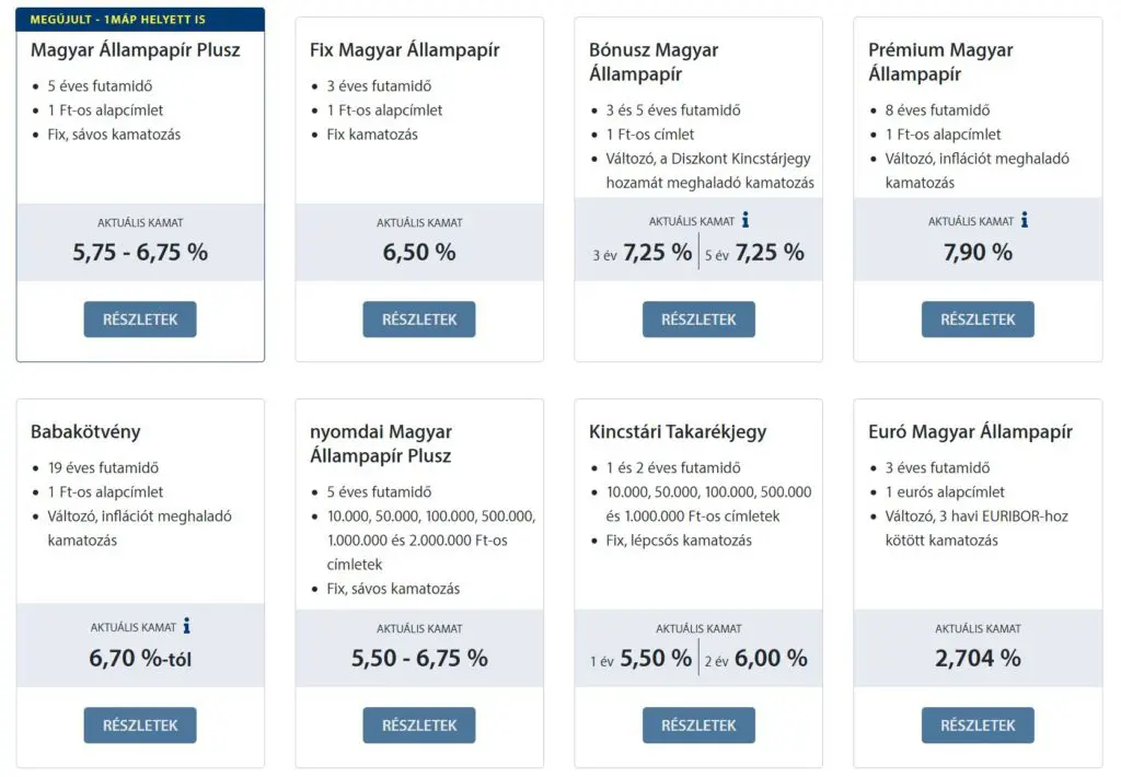 állampapírok adatai
