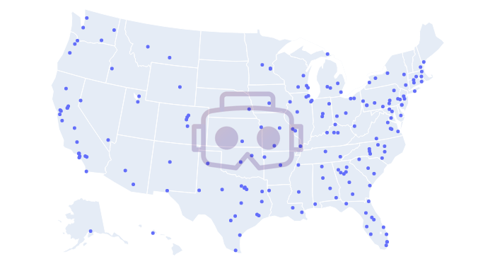 Copart telepeinek elhelyezkedése