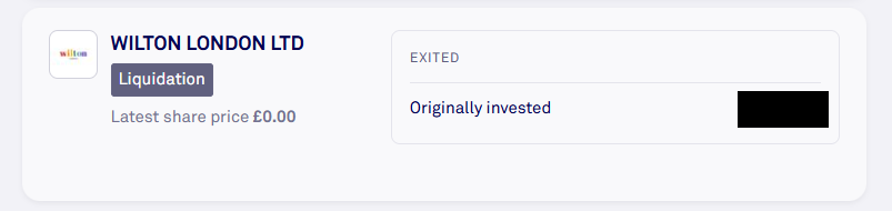 Sikertelen startup exit, Wilton London