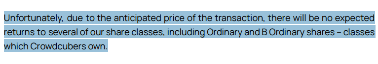Curve, részvényesi levelekből egy részlet, egy finoman jezett "kapd be"