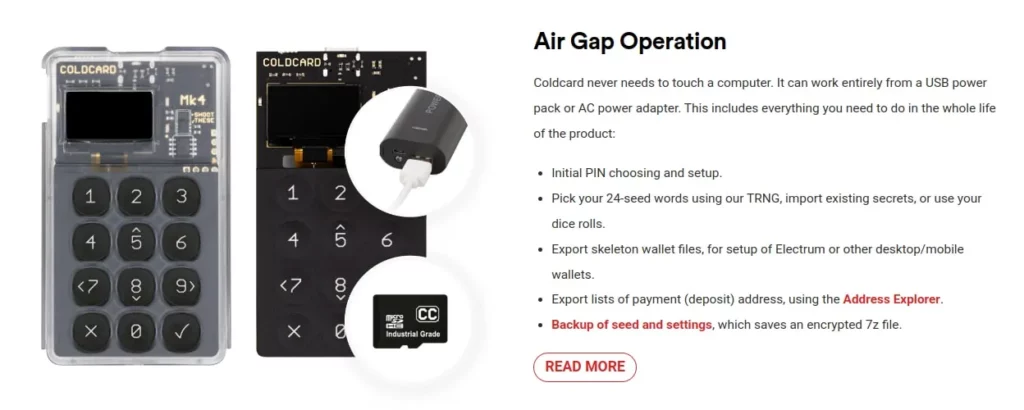 Air Gap hard wallet, a Ledger Nano S Plus nem ilyen