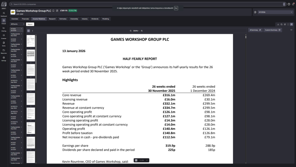 fiscal.ai, a Fiscal AI leválohgatja a cégek earnings-calljait és negyedéves jelentéseit is