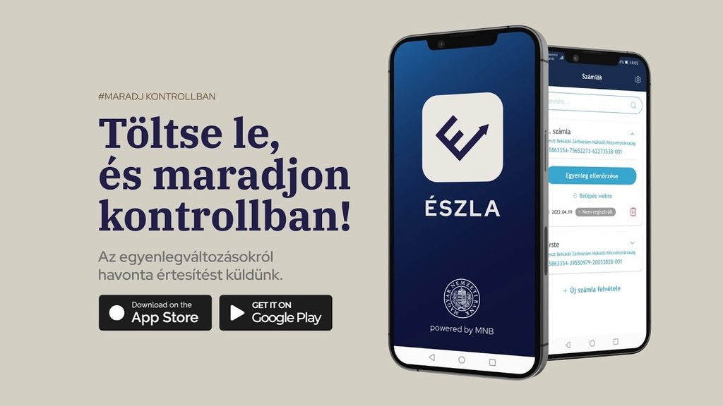 az MNB ÉSZLA rendszere már appból is elérhető
